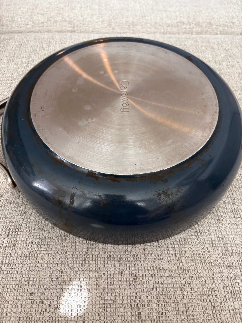 Caraway Nonstick Ceramic Sauté Pan with Lid (4.5 qt, 11.8") - Navy - Picture 5 of 8
